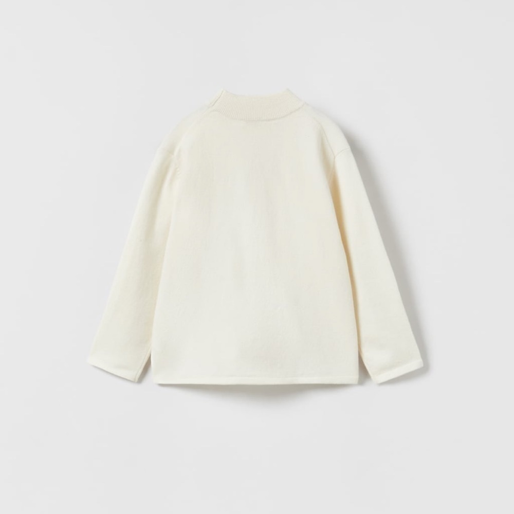 Zara Mock Neck Knit Sweater - Picture 3 of 7